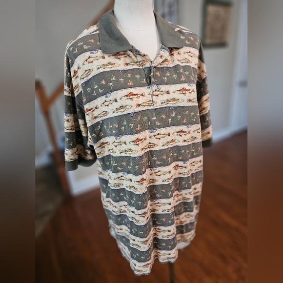 VTG 90s Woolwich Polo Fishing Shirt Large - Picture 1 of 4